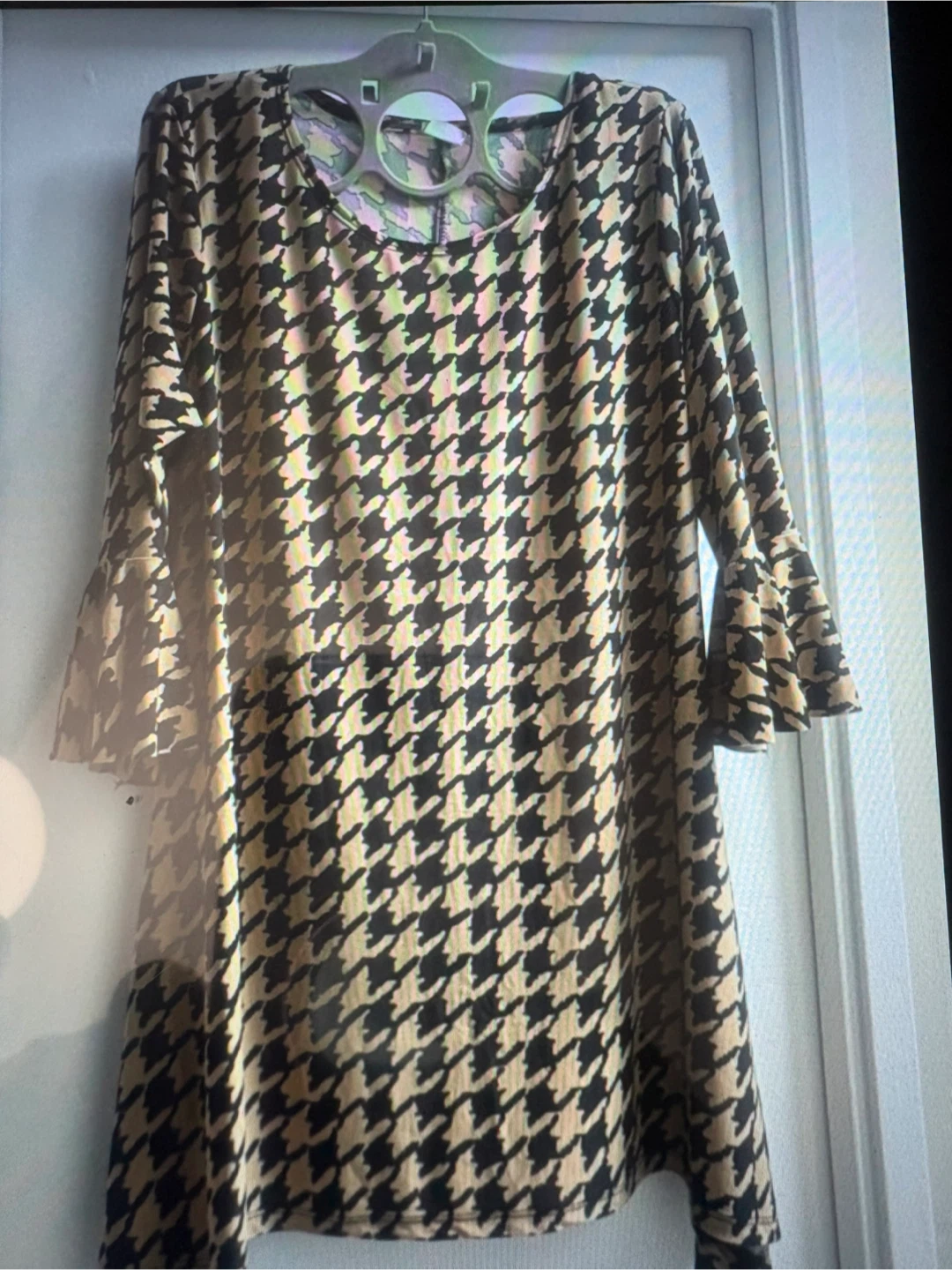 Blouse motif pied-de-poule Flirty Pink - photo 5
