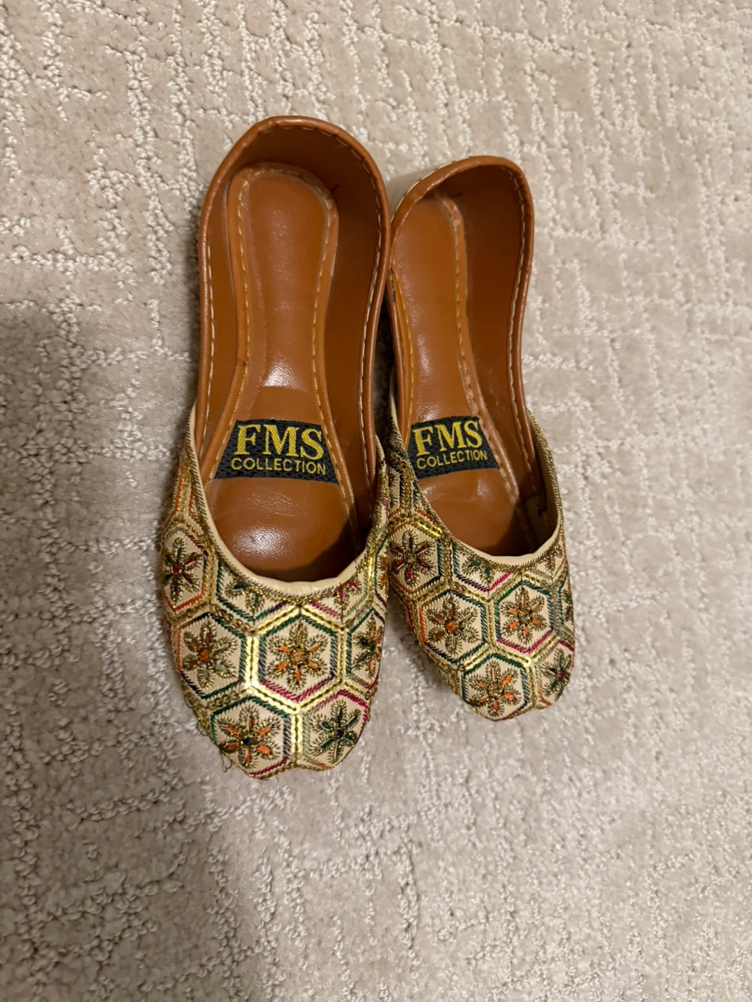 FMS Collection kids Embroidered Flats
