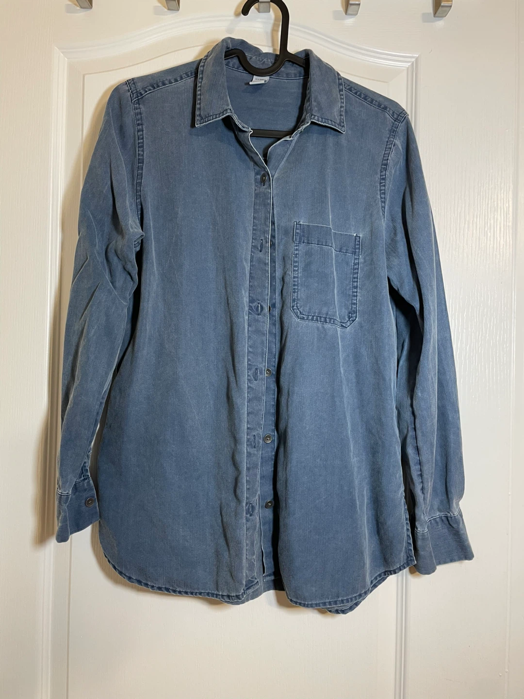 Blue Button-Up Long Sleeve Shirt XS - photo 2