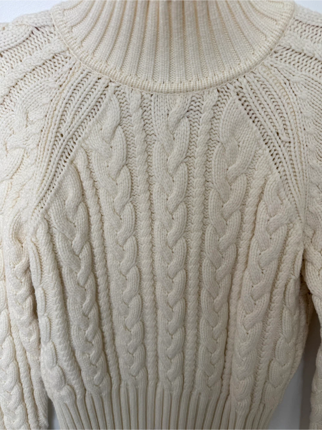 Marciano Cream Cable Knit Turtleneck Sweater - photo 2
