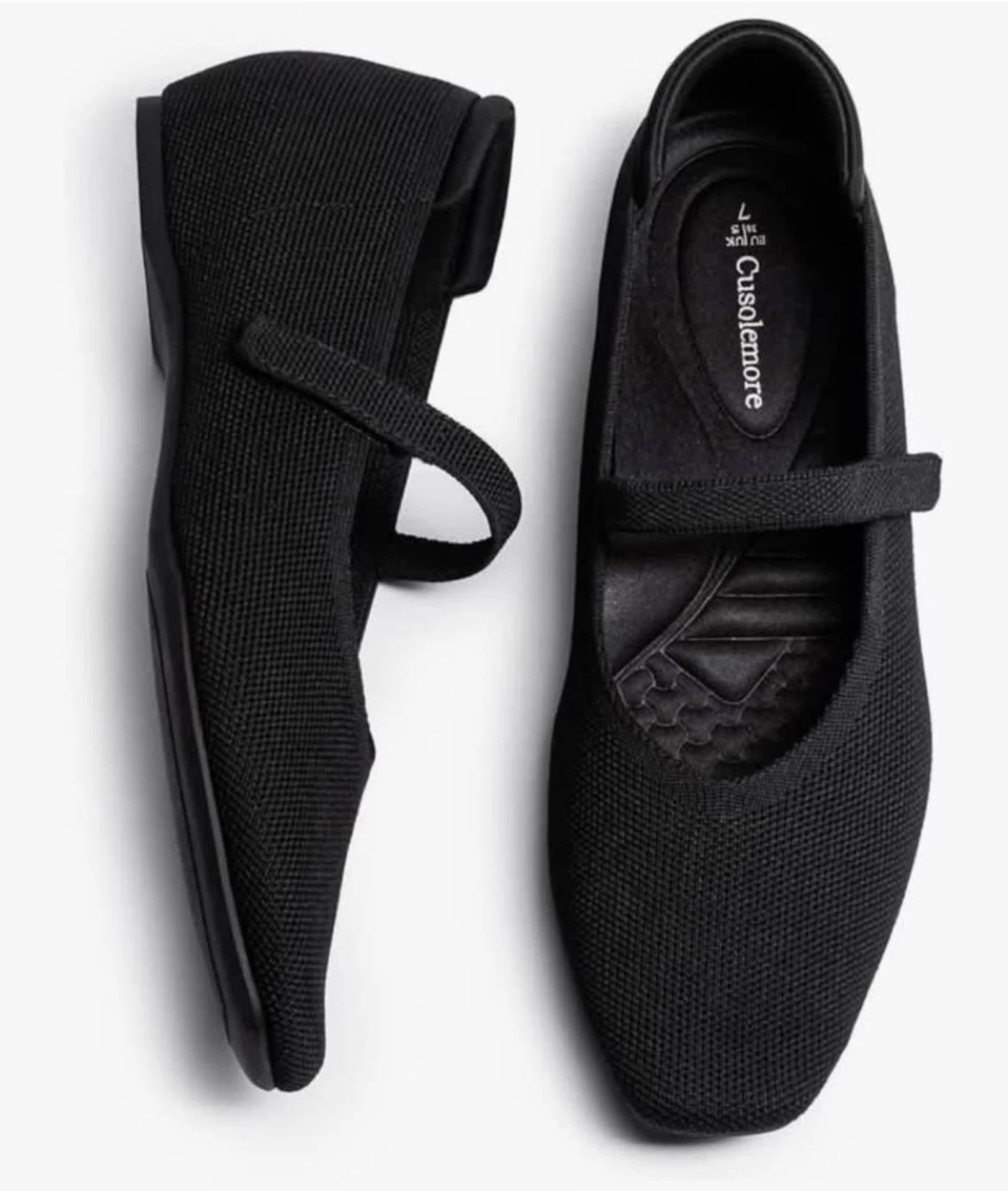 Cusolemore Black Knit Mary Jane Flats - Size 6 - photo 3