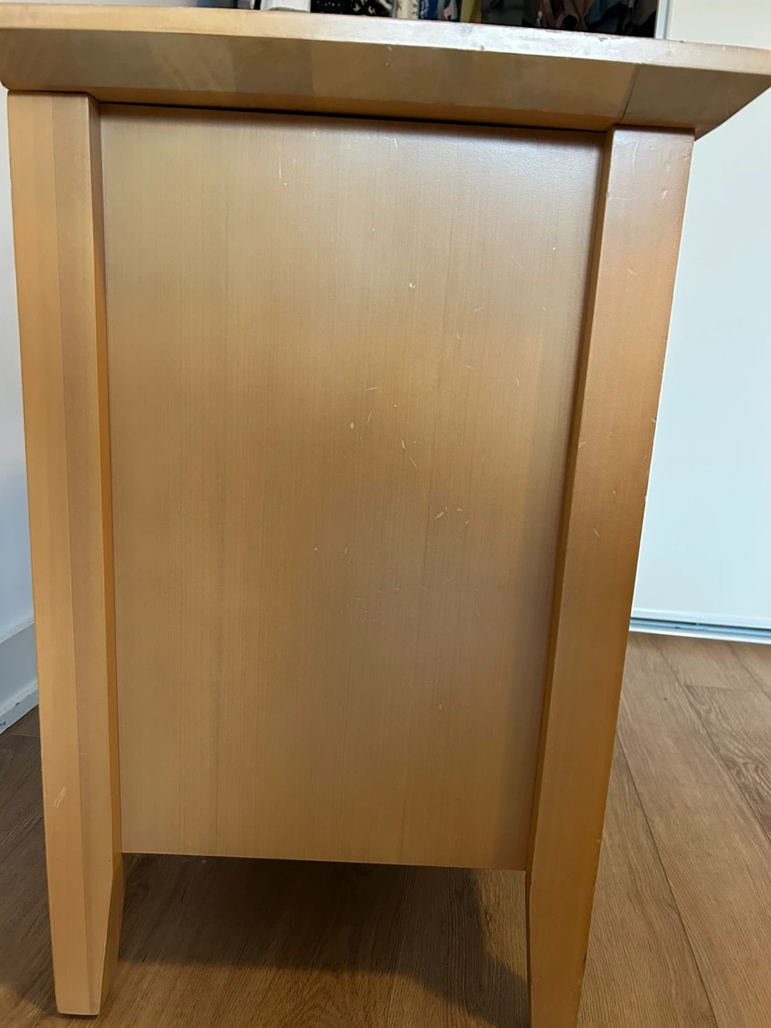 🧡 MUST GO! Wooden Nightstand with Drawer and Cabinet - photo 4