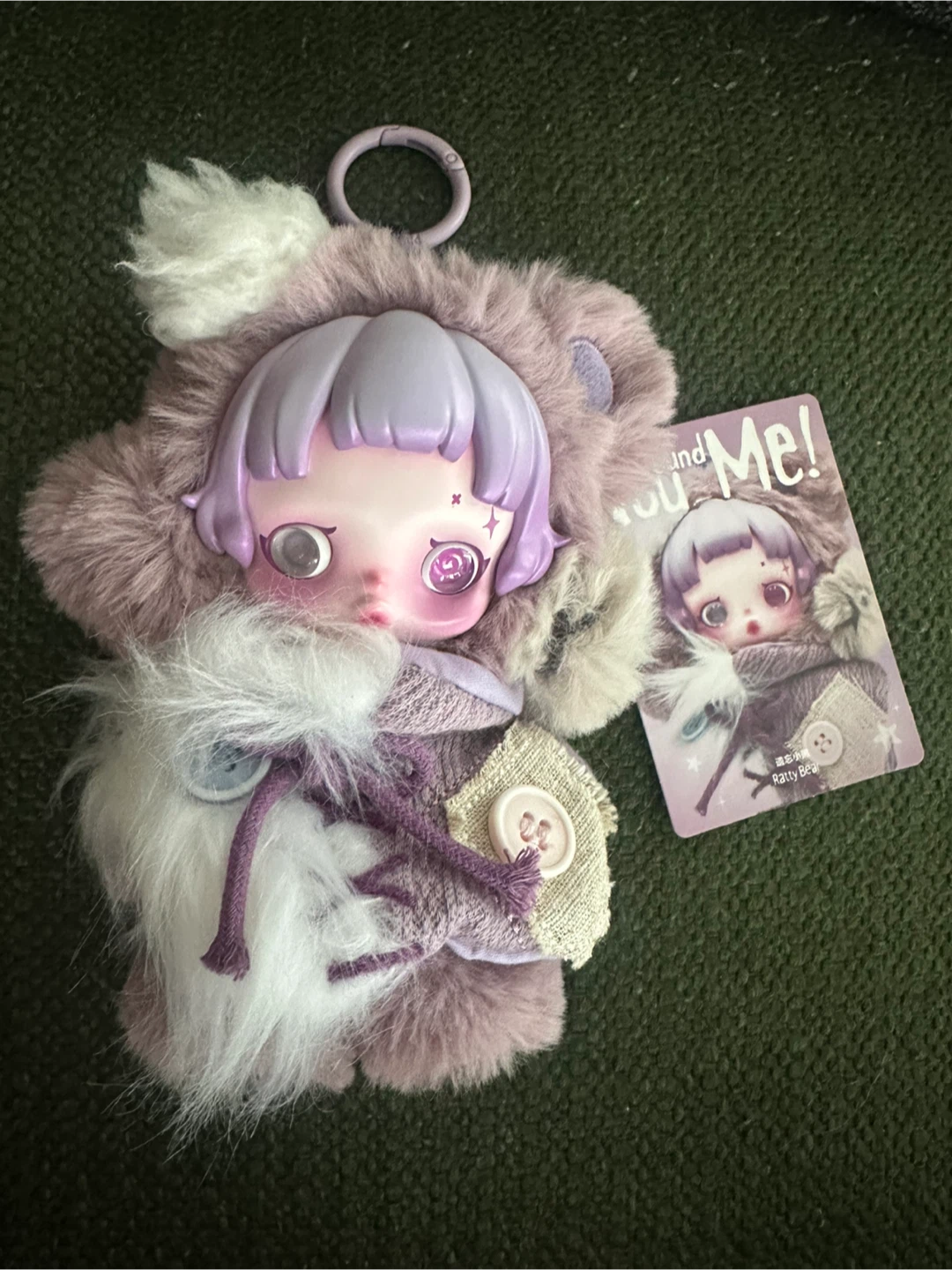 Ratty Bear "You and Me!" Plush Keychain
