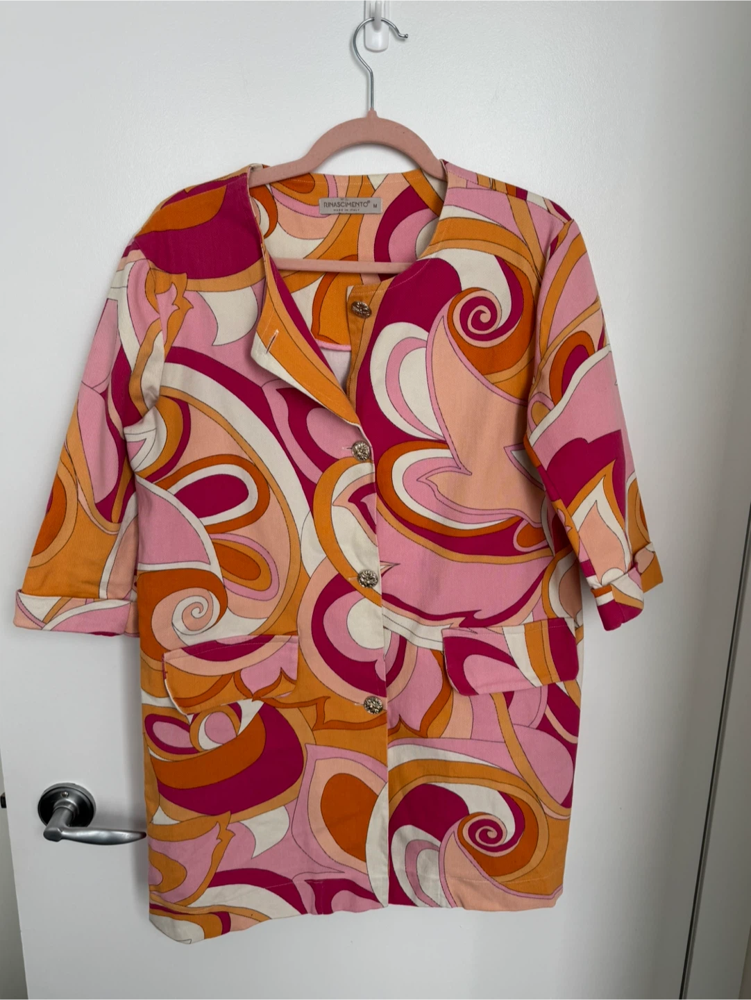 Rinascimento Multicolor Swirl Print Blazer Jacket