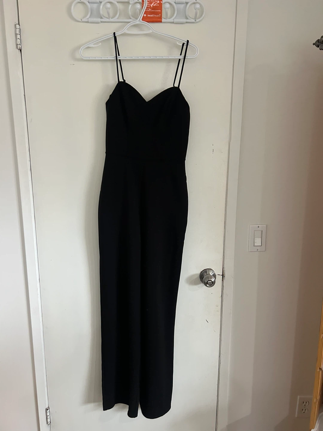 Crystal Sky Black Jumpsuit with Bow Detail - XS