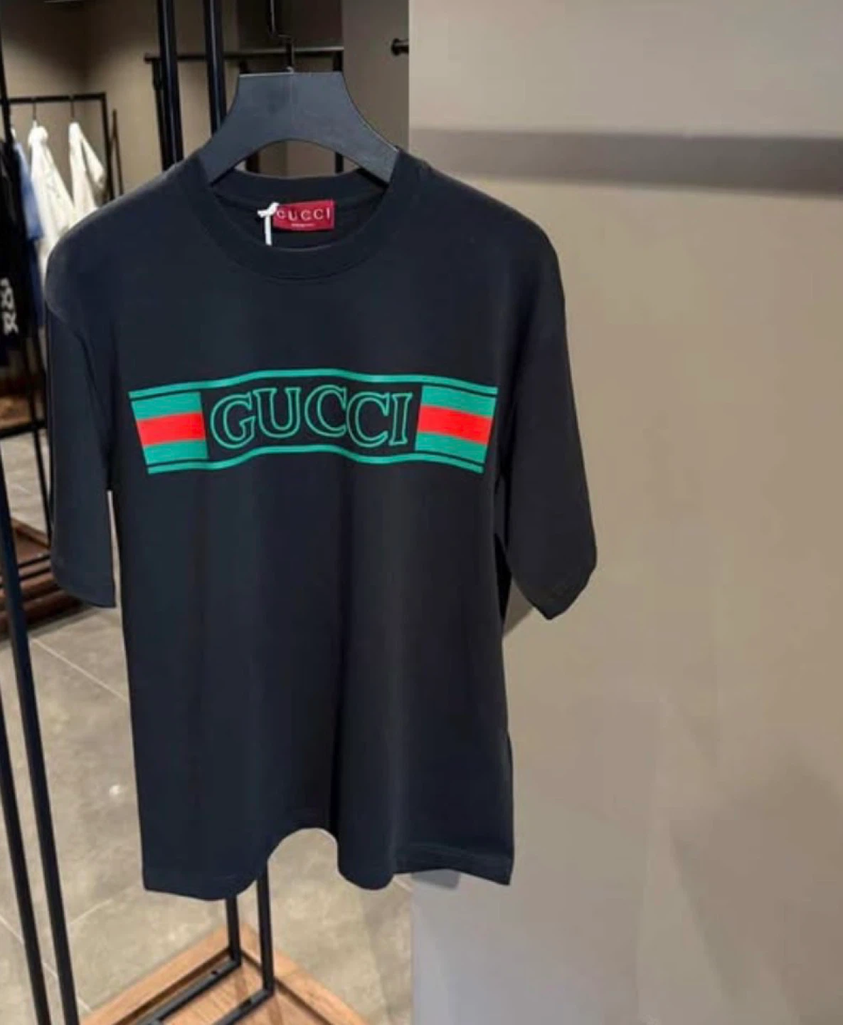 Gucci Black T-Shirt with Logo