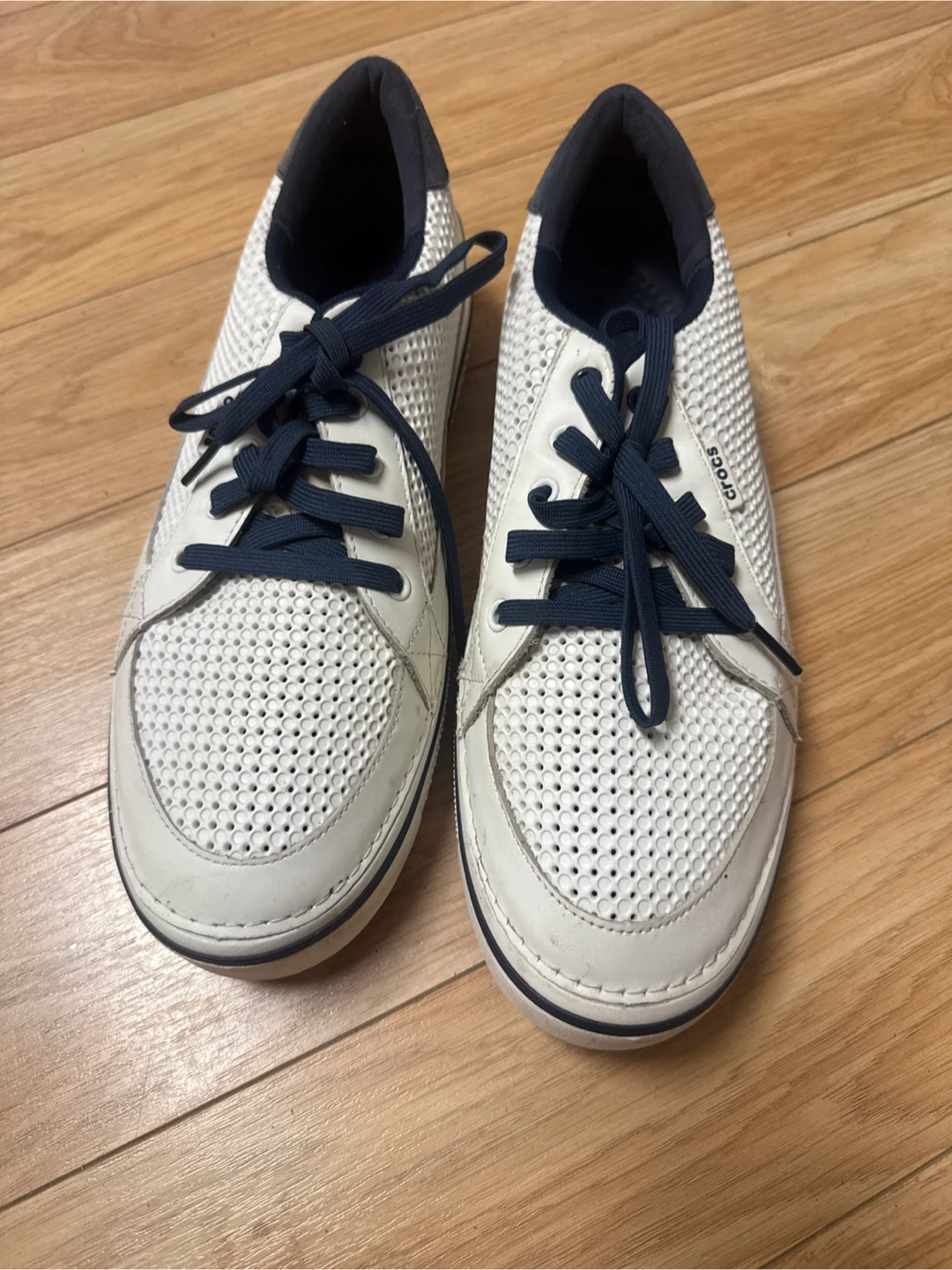 Crocs Golf Shoes White Blue Size 12