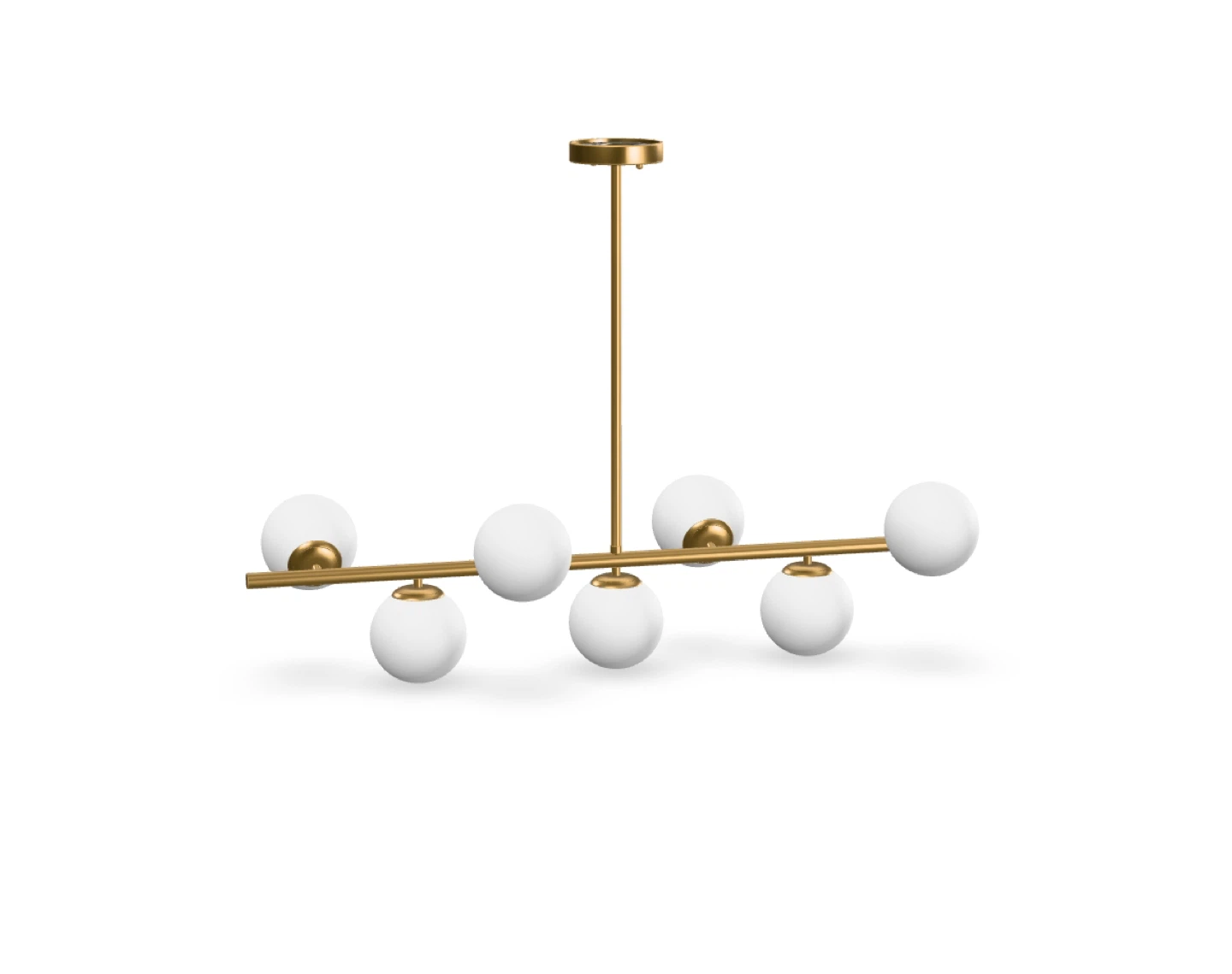 Gold Chandeliers Brushed Brass Ceiling Pendant Light Globe - photo 2