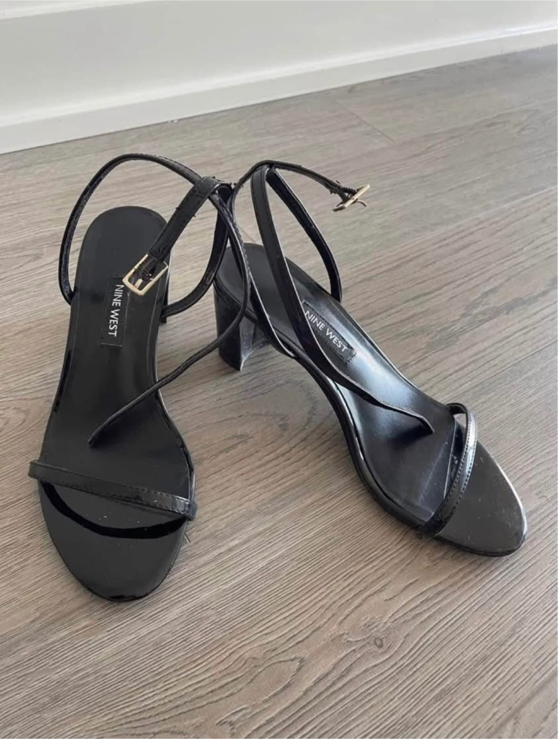 Nine West Black Ankle Strap Heels