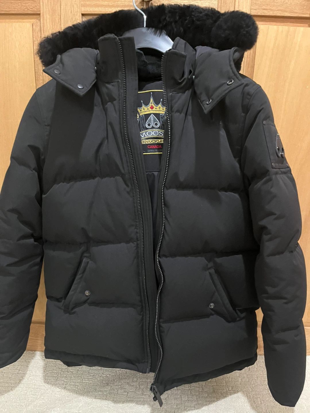 Moose Knuckles Black Puffer Jacket