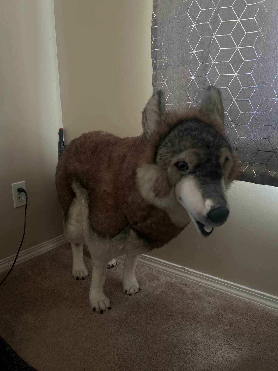 Realistic Wolf Plush Toy