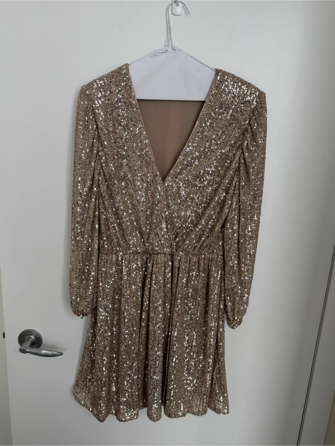Rinascimento Sequin Long Sleeve Mini Dress