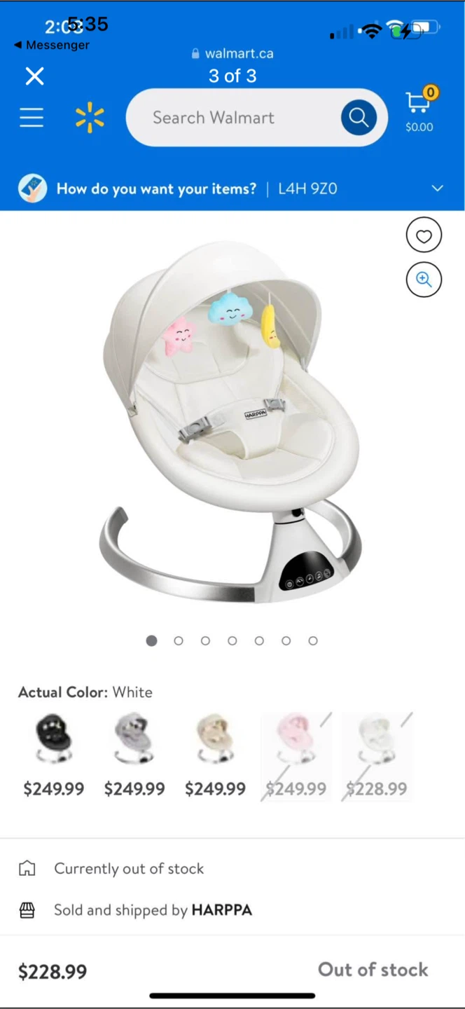 HARPA Baby Rocker Swing - White - photo 2