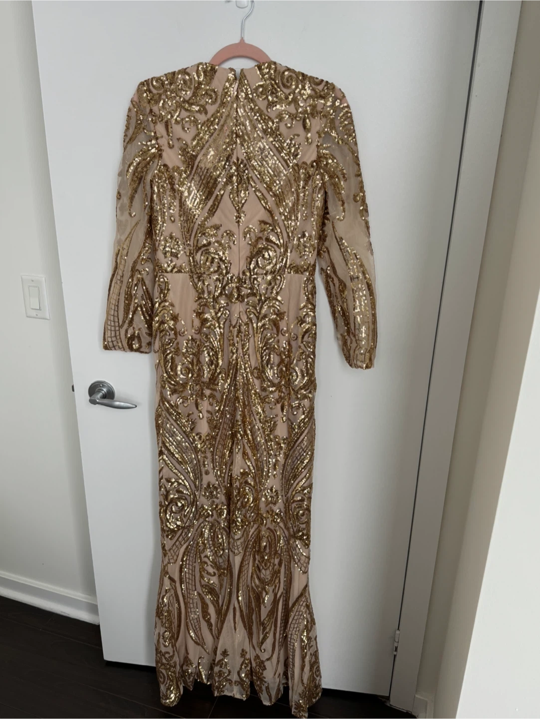 Sparkly Gold Sequin Maxi Dress - photo 2