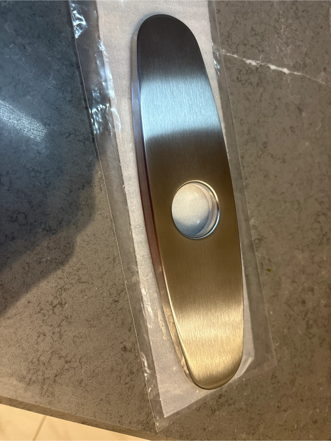 NEW  Stainless Steel Faucet Escutcheon Deck Plate