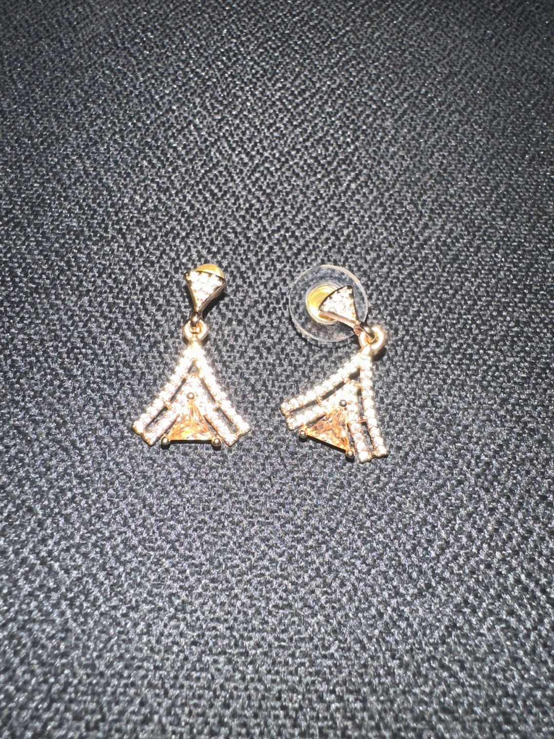 Dangle Earrings with Rhinestones