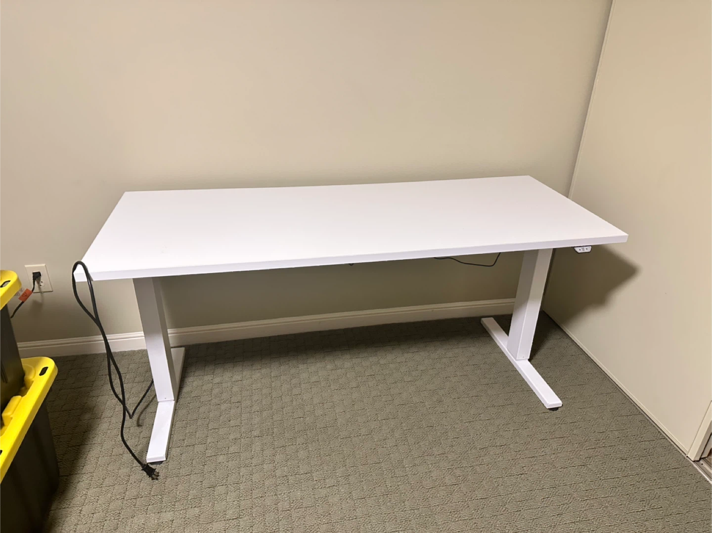 White Electric Standing Desk