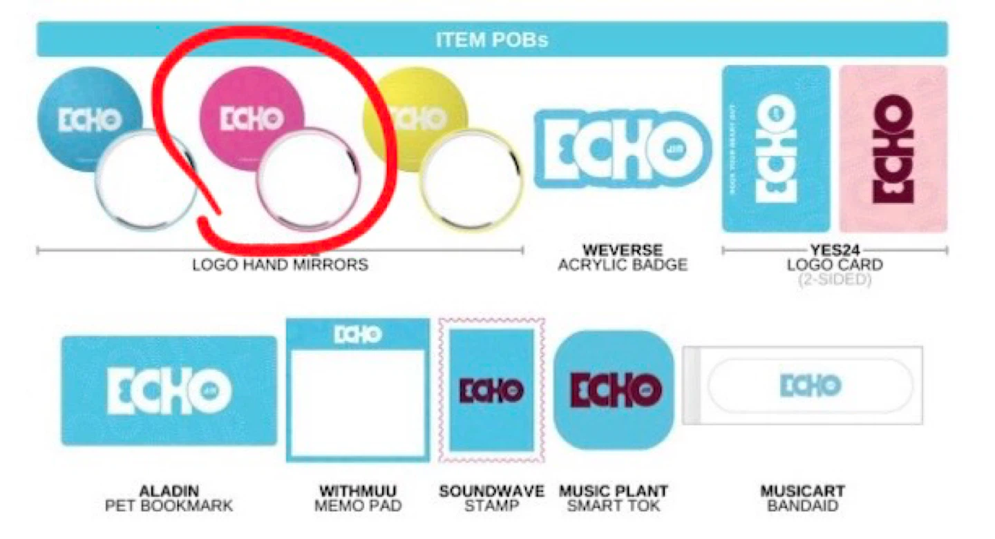 BTS Echo Pink Hand Mirror POB - photo 3