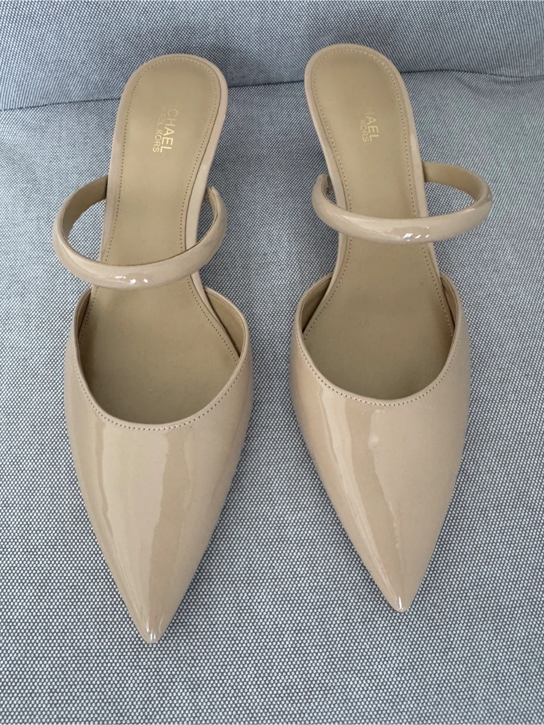 Brand New Michael Kors Beige Leather Pointed Toe Shoes
