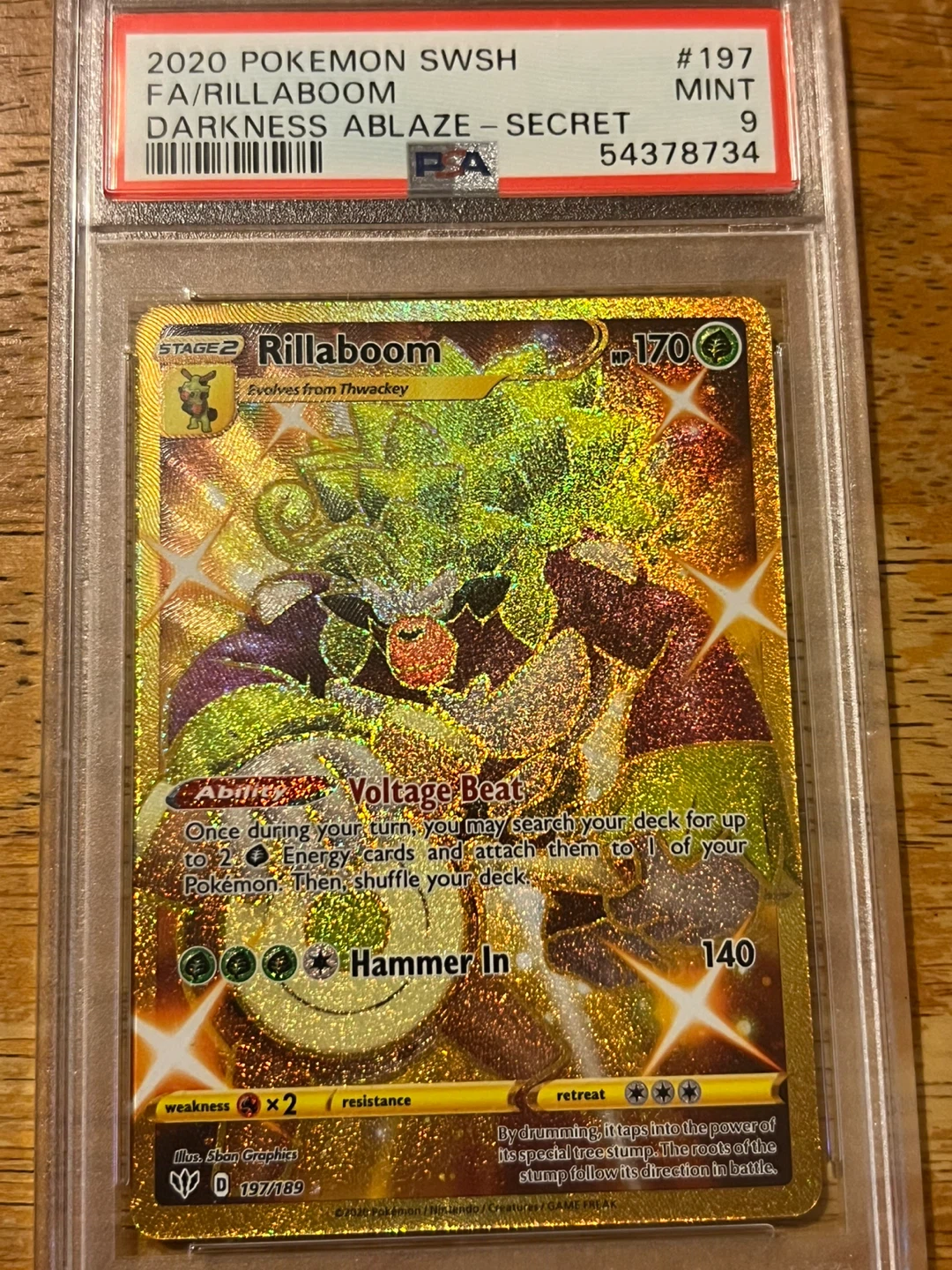 Pokemon Rillaboom Darkness Ablaze Secret Rare Card #197
