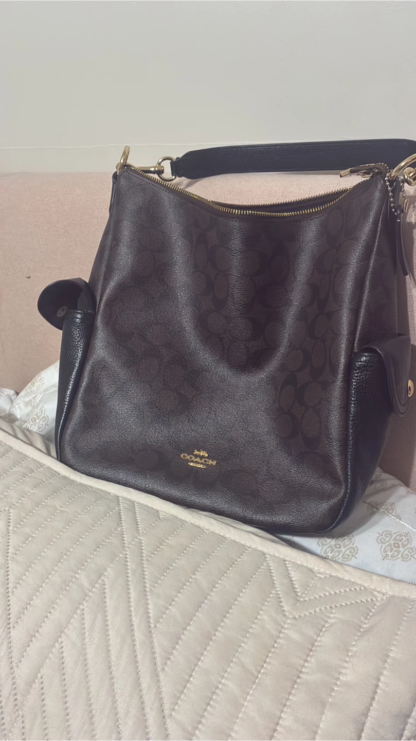 Coach Hobo Bag - Brown Signature Monogram