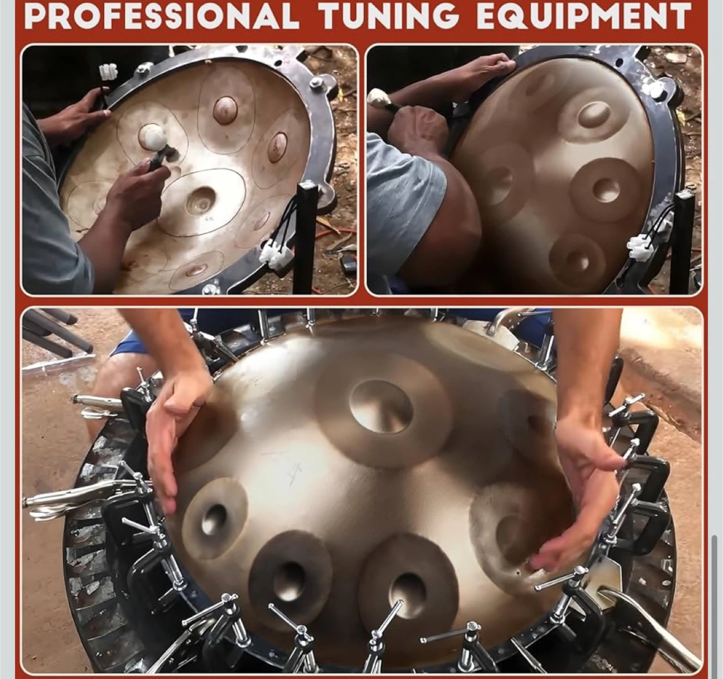 Handpan Drum,AKLOT 22 Inches D Minor Kurd 432Hz 10 - photo 3