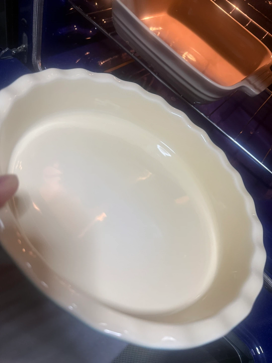 Baby Blue Ceramic Pie baking dish 10” - photo 3