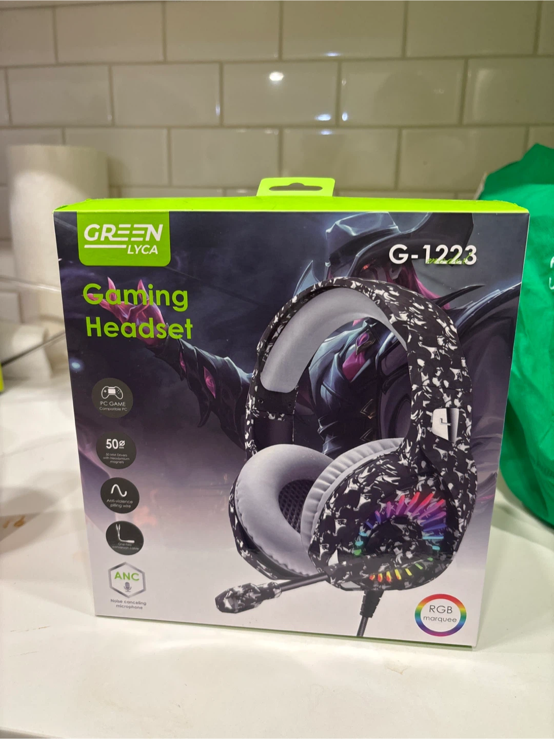 Green LYCA G-1223 Gaming Headset