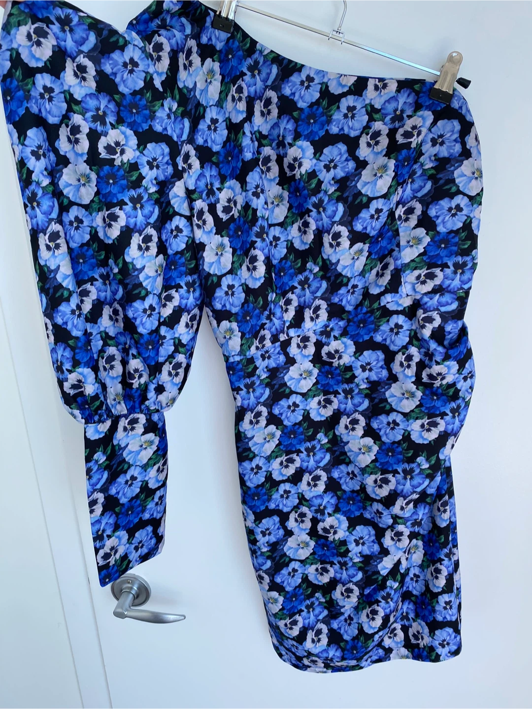 Blue Floral One-Shoulder Mini Dress - photo 3