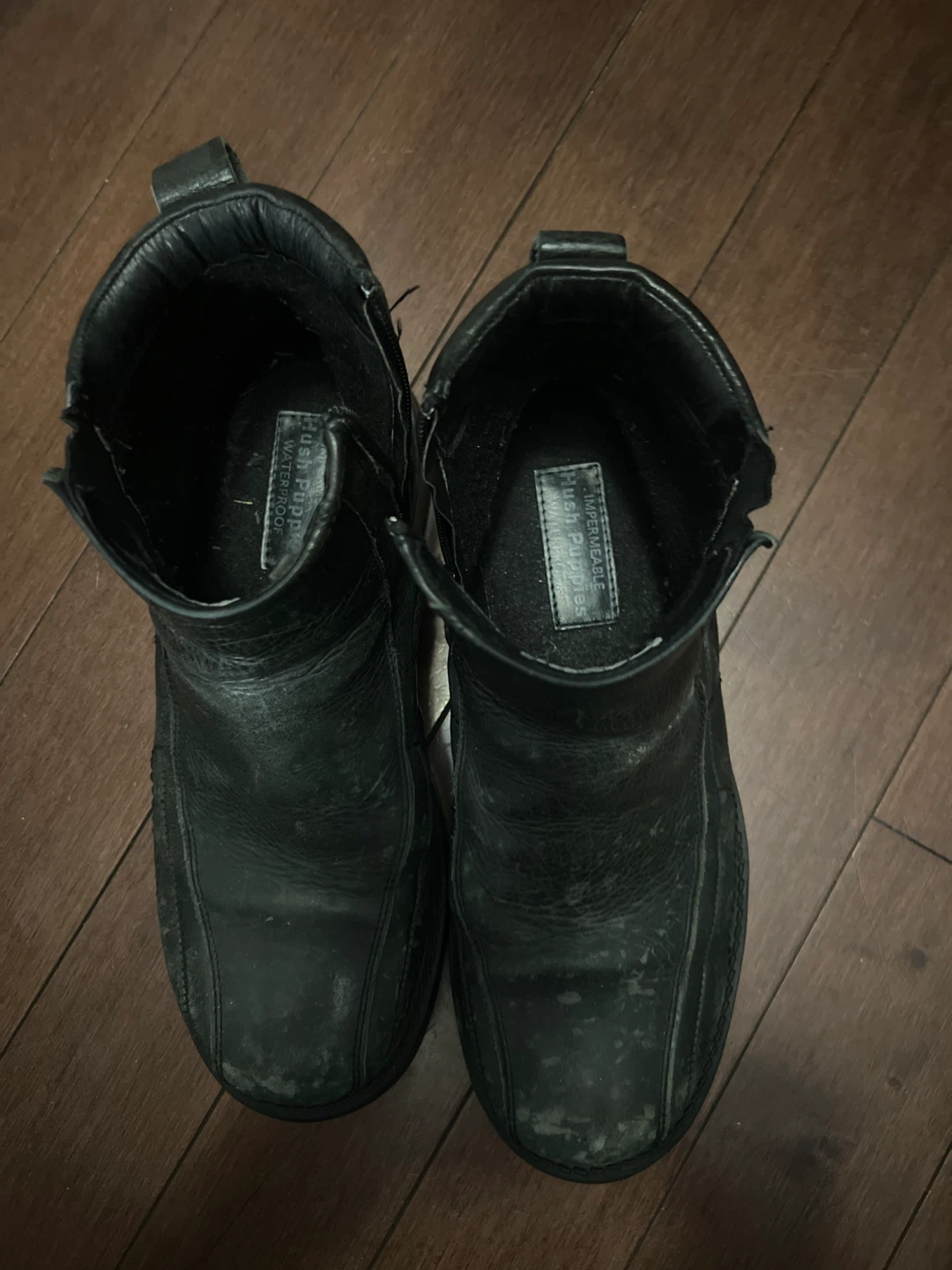 Hush Puppies Black Leather Zip-Up Boots - photo 2