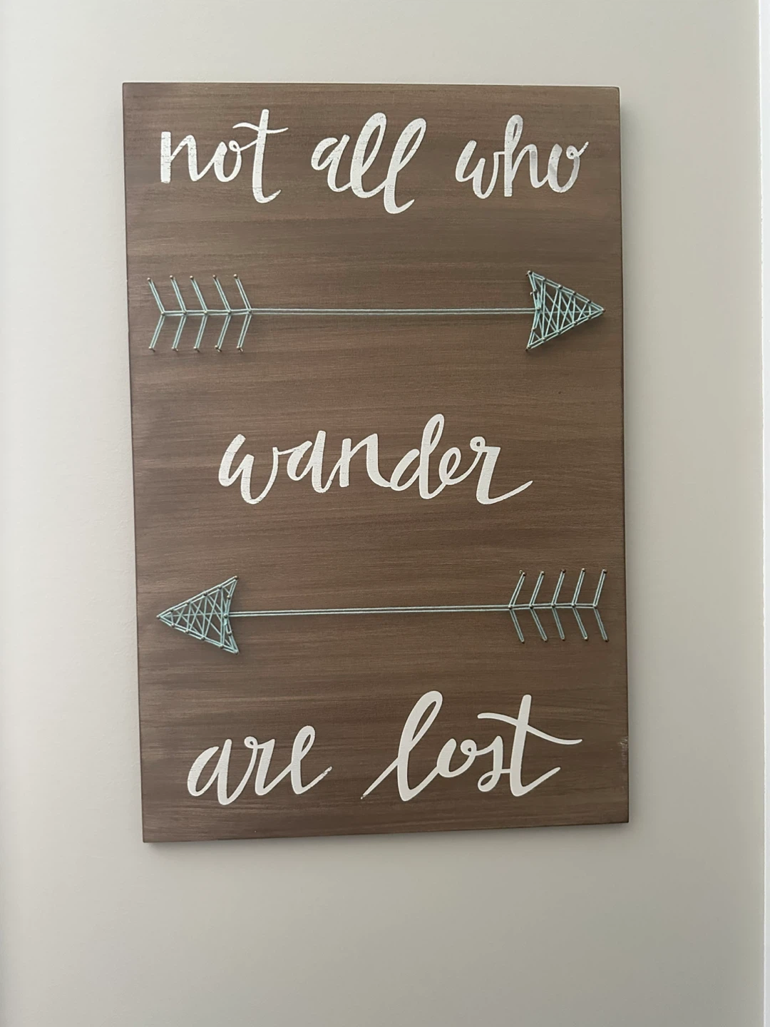 * Moving Sale * Wood sign “ Not all who wander are lost “