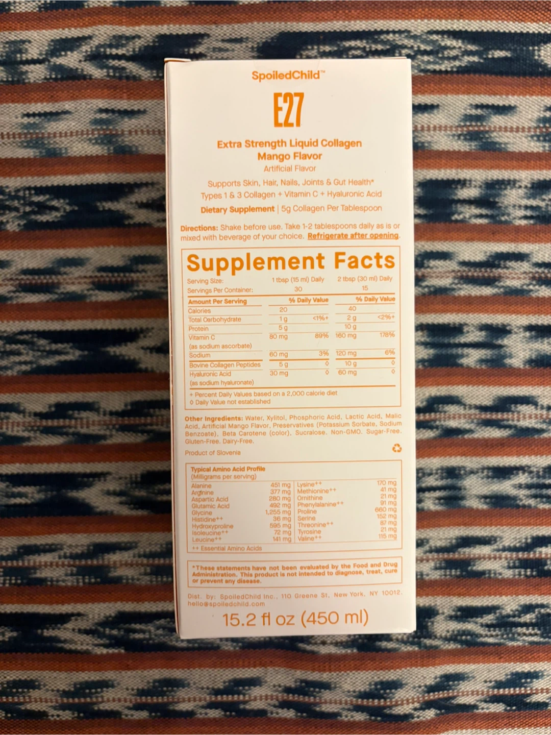SpoiledChild E27 Liquid Collagen Mango Flavor 15.2 fl oz - photo 3