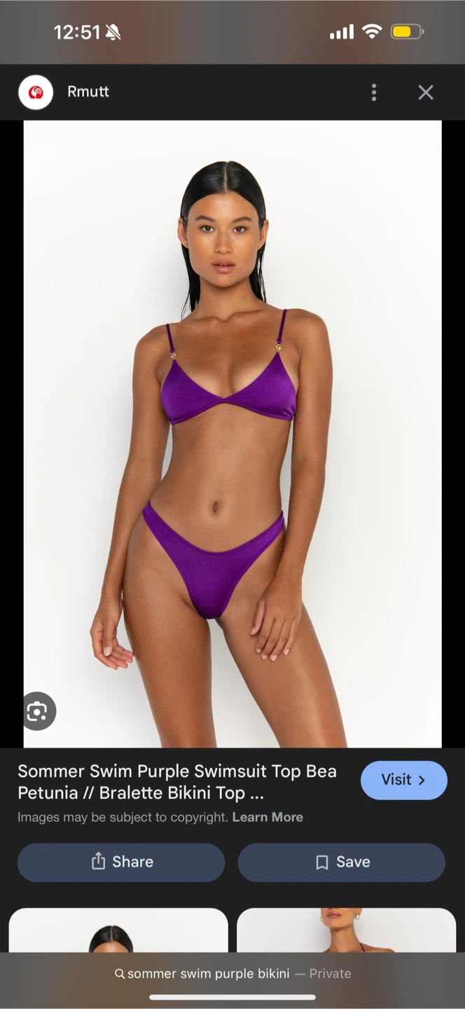 Sommer Swim Purple Bralette Bikini Top