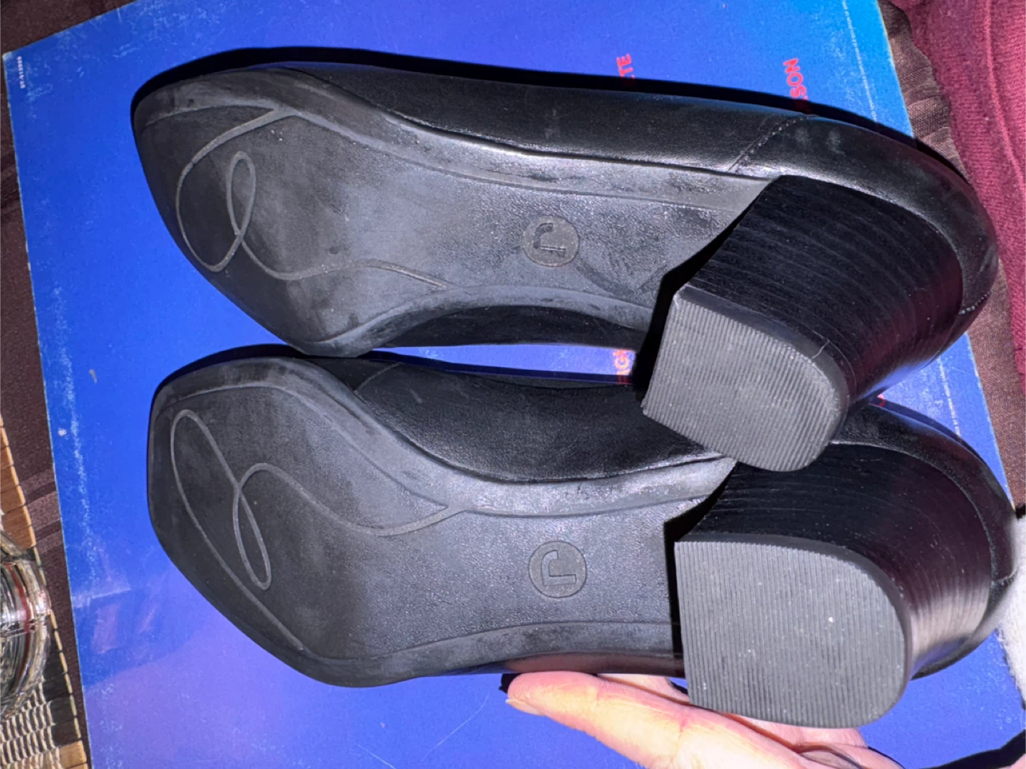 Rockport Black Leather Block Heel Shoes - Women's Size 7M - photo 4