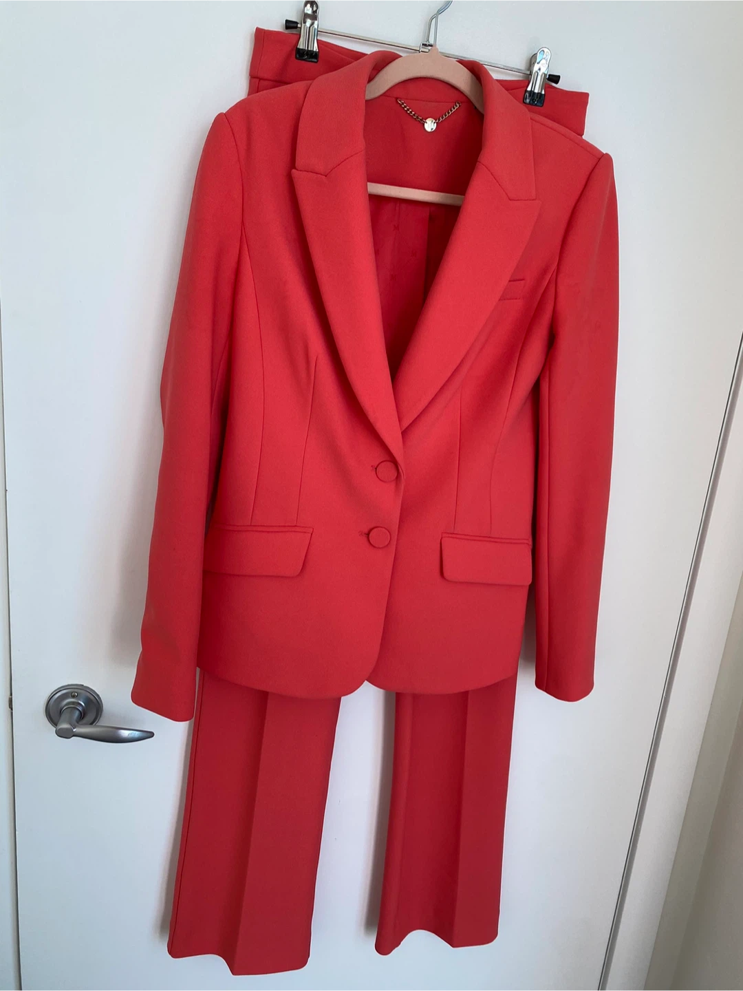 Rinascimento Coral Blazer and Pants Suit Set