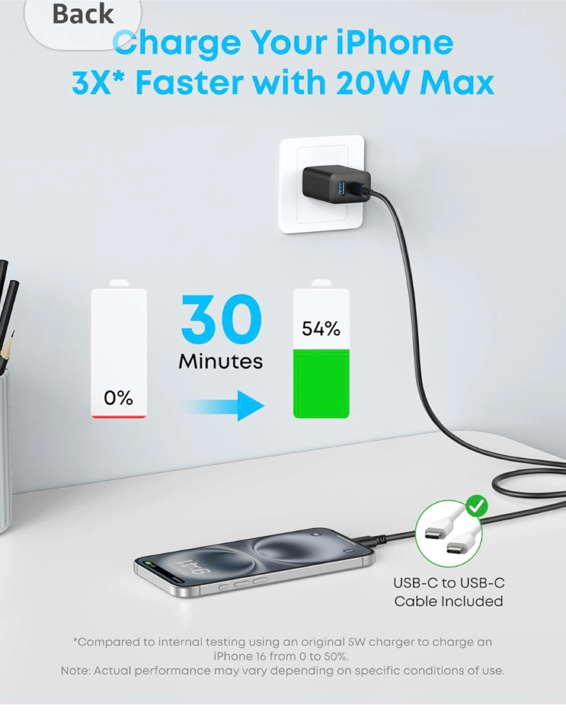 ANKER USB C CHARGING BLOCK AND CORD - photo 2