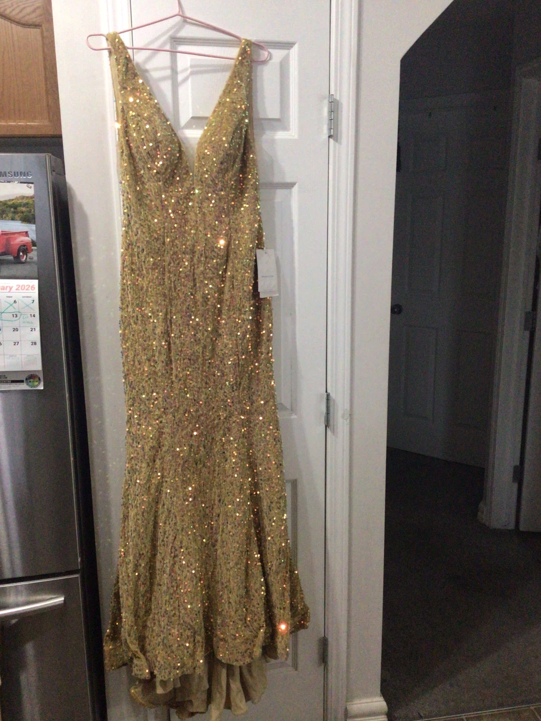 Sequin Maxi Dress - Gold