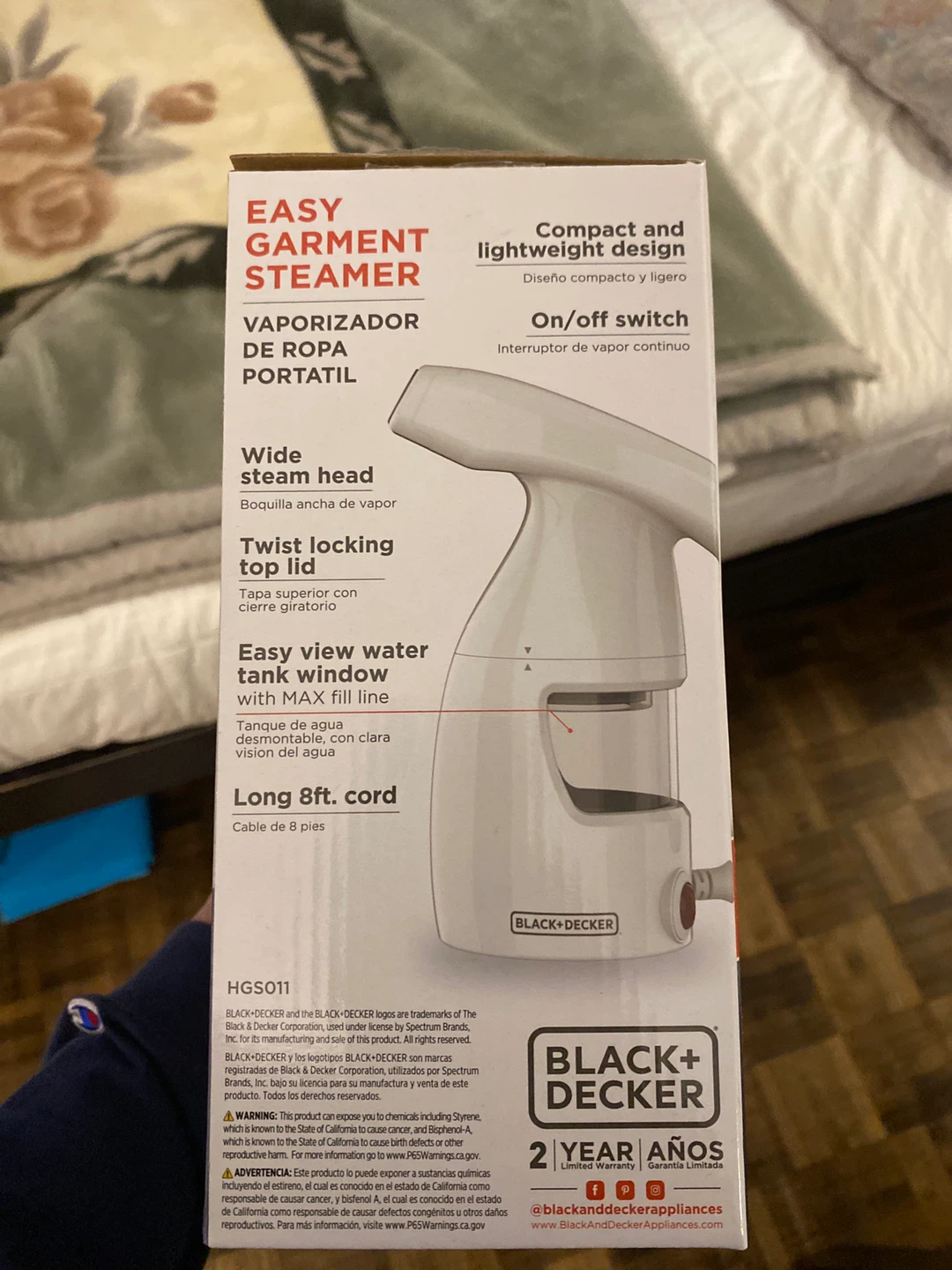 BLACK+DECKER Easy Garment Steamer - photo 3