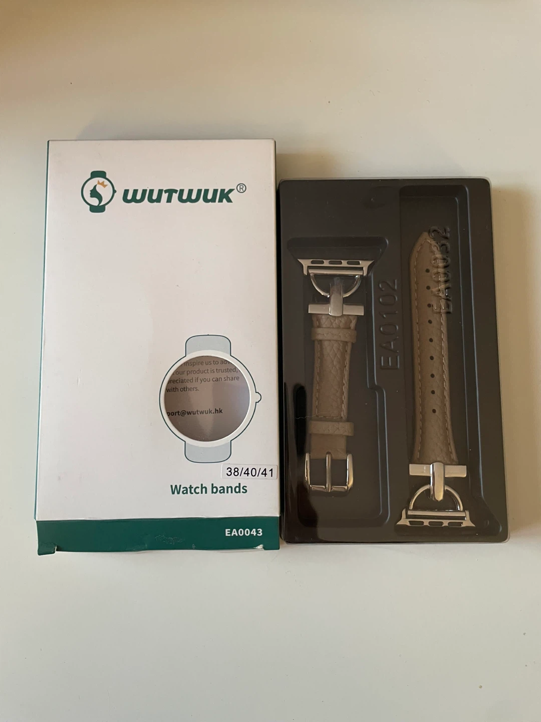 Wutwuk Leather Watch Band for Apple Watch 38/40/41mm