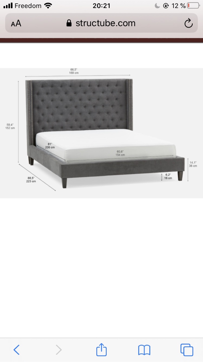 FREE pickup – Queen bed frame and mattress