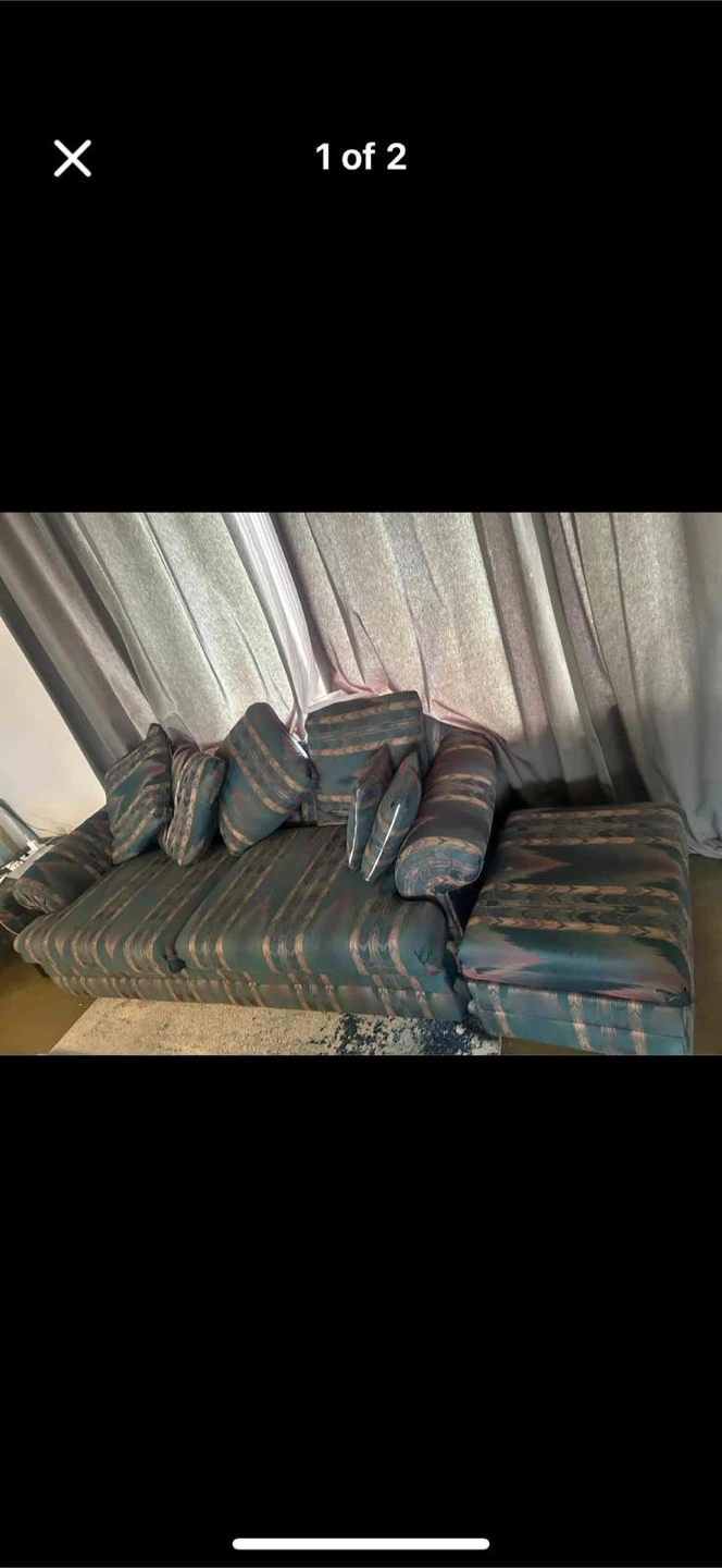 Sofa and dining table with 4 chairs