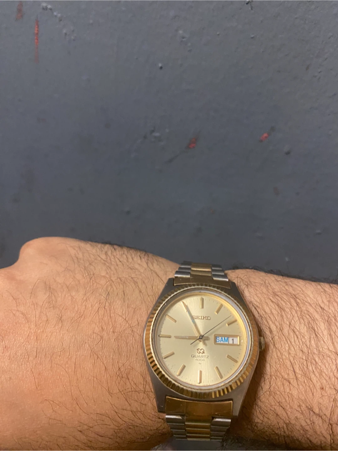 Seiko Quartz Day Date Two Tone Watch Ref 4303 0069 - photo 4