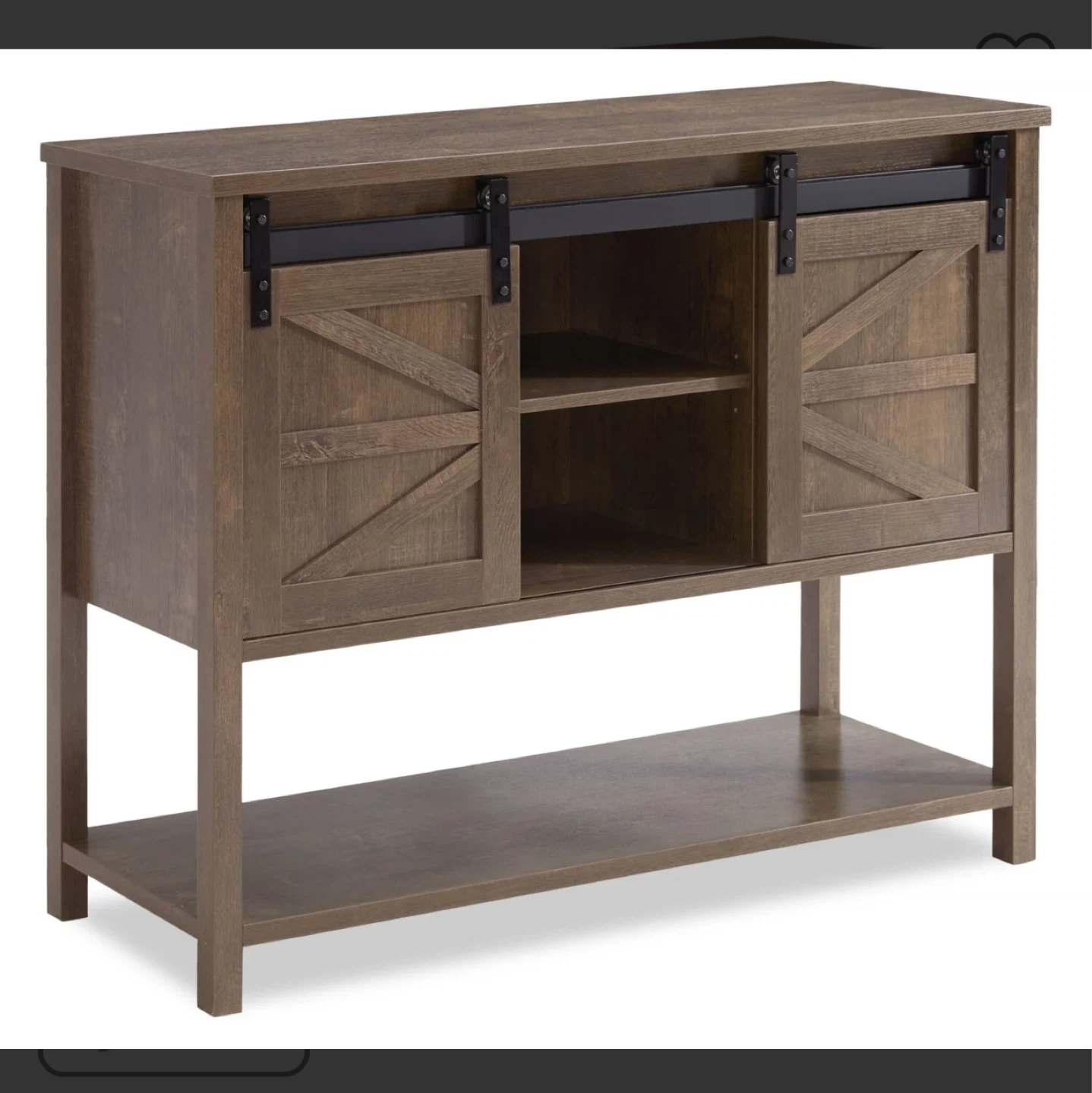 Farmhouse Sliding Barn Door TV Stand / Console Table