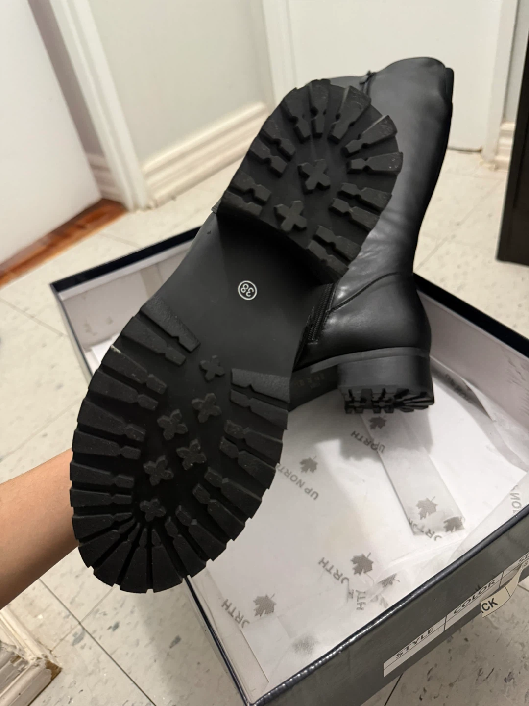 Black Tall Boots with Zipper - photo 2