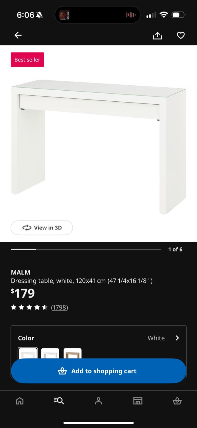 MALM Dressing Table - White - photo 2