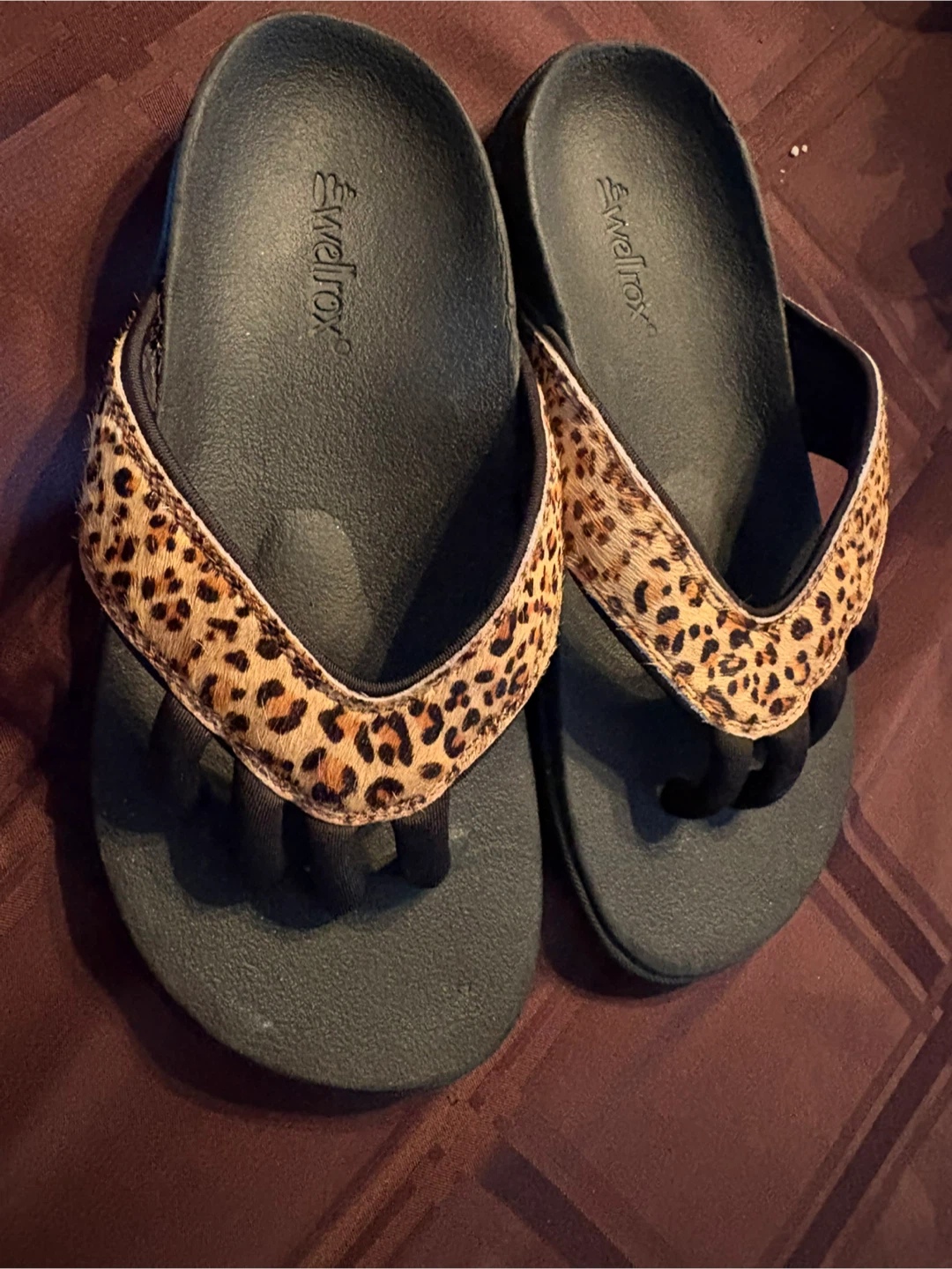 Wellrox Leopard Print Flip Flops