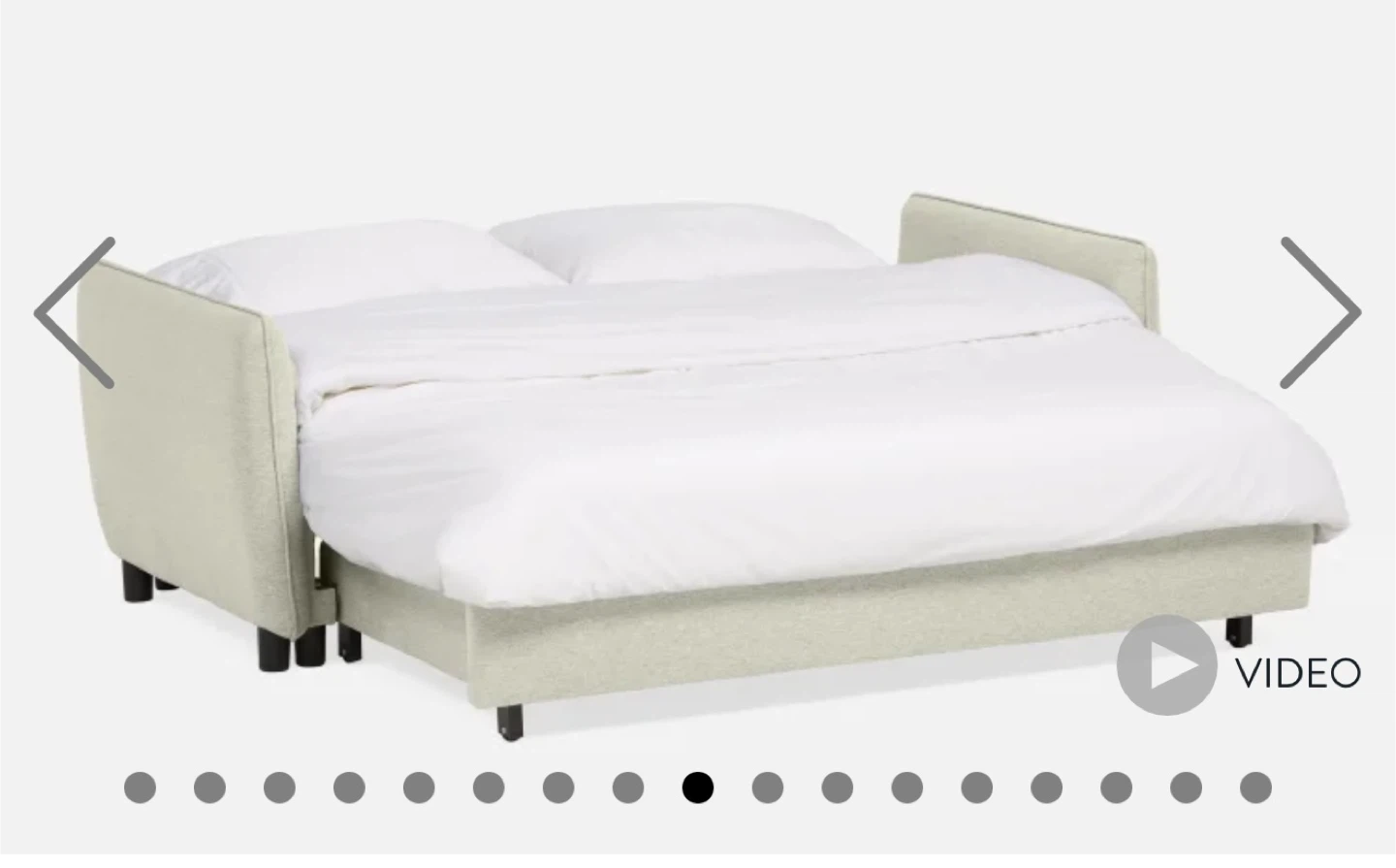 Cream Loveseat Sofa Bed - photo 4
