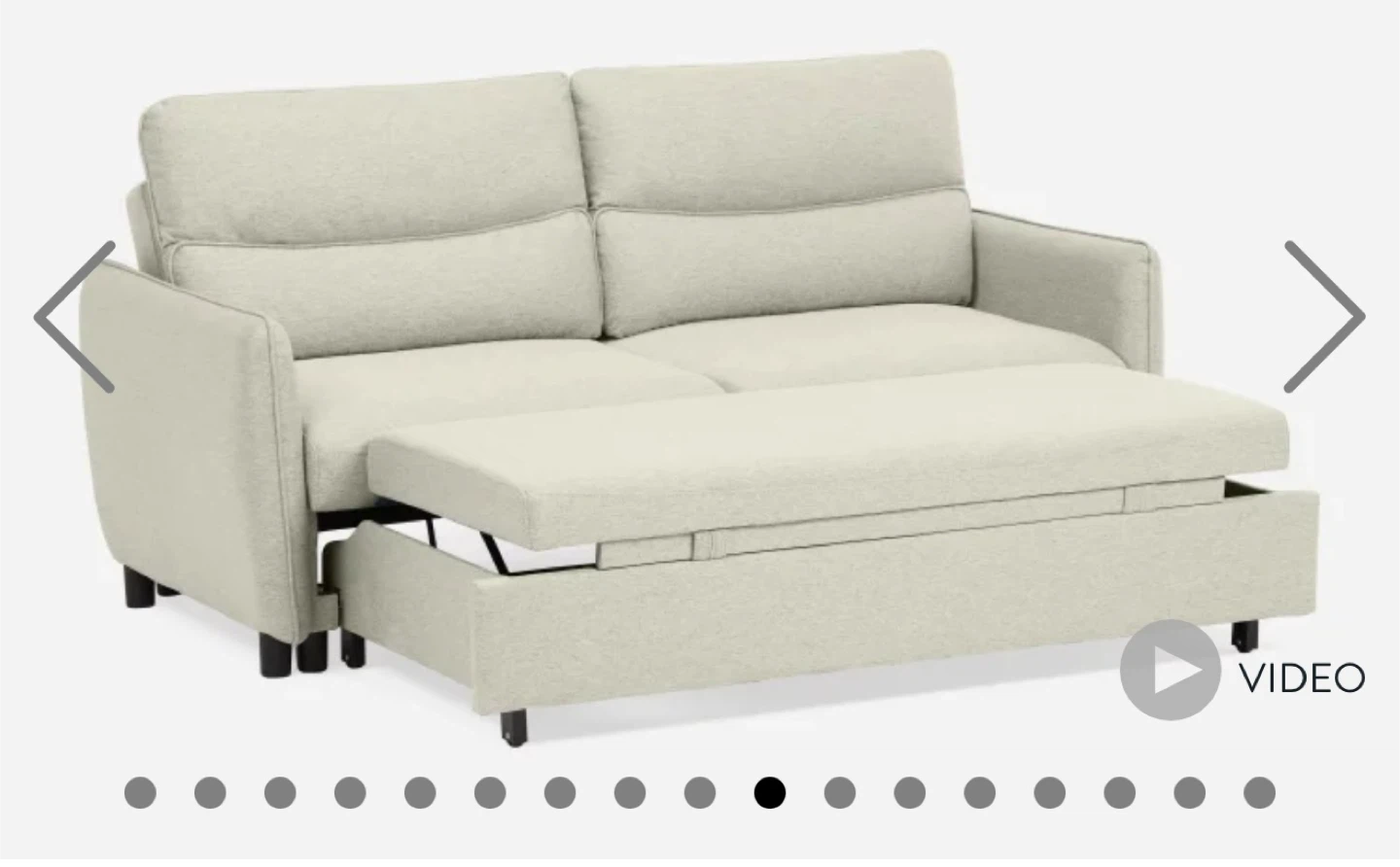 Cream Loveseat Sofa Bed