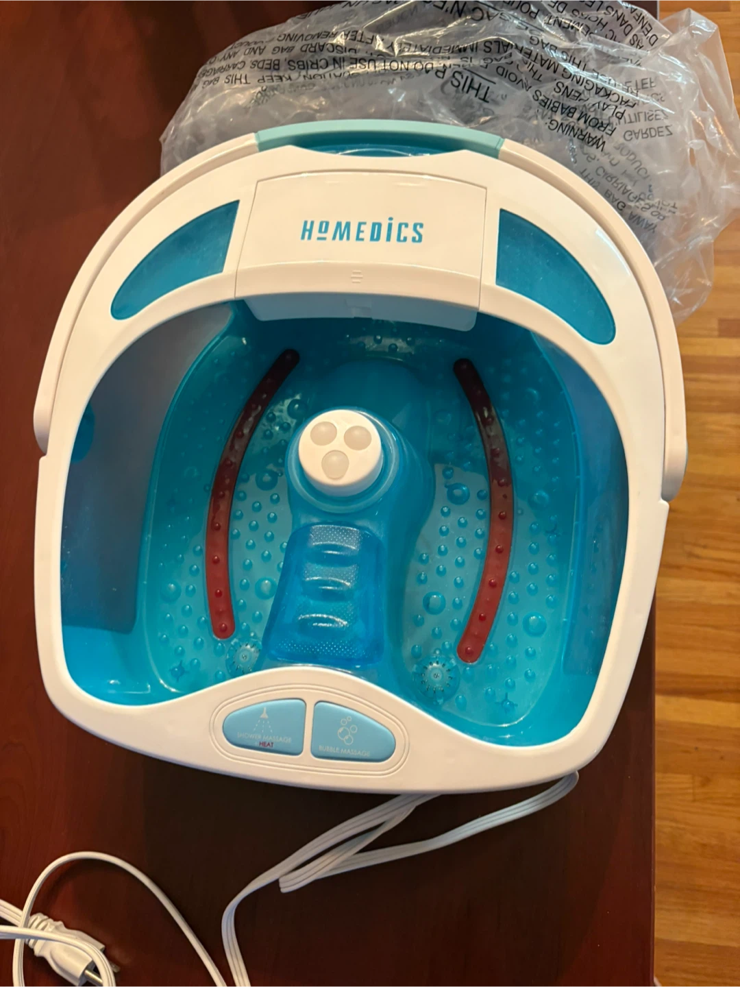 HoMedics Shower Bliss Foot Spa with Heat Boost - photo 3