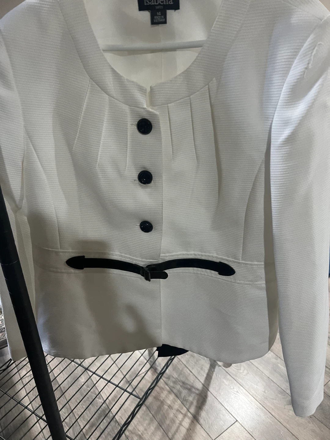 Isabella Suits White Blazer - Size 14